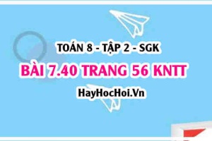 Bài 7.40 trang 56 Toán 8 Tập 2 Kết nối tri thức